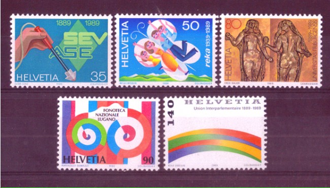 1989 - LOTTO/SVI1329CPN - SVIZZERA - PROPAGANDA 5v. - NUOVI