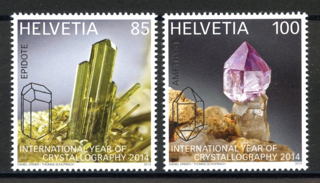 2014 - SVIZZERA - LOTTO/37849 - CRISTALLOGRAFIA  2v. - NUOVI