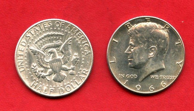 1966 - STATI UNITI - LOTTO/M48286 - 1/2 DOLLARO ARGENTO KENNEDY