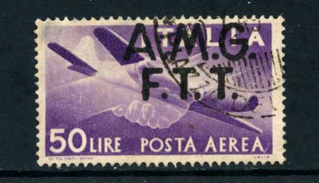 1947 - LOTTO/24000 - TRIESTE  A - POSTA AEREA 50 LIRE USATO - VARIETA'