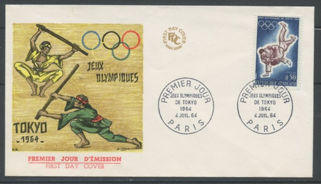 1964 - FRANCIA - OLIMPIADI DI TOKYO BUSTA FDC - LOTTO/25205