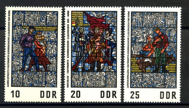 1968 - GERMANIA DDR - PITTURE SU VETRO 3v. - NUOVI - LOTTO/36260