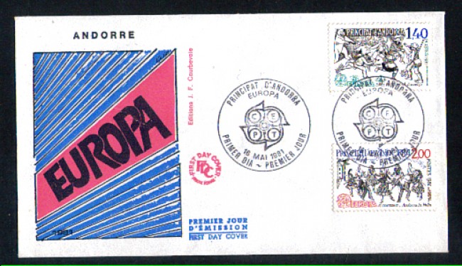 1981 - LOTTO/1470 - ANDORRA FRANCESE - EUROPA - BUSTA FDC