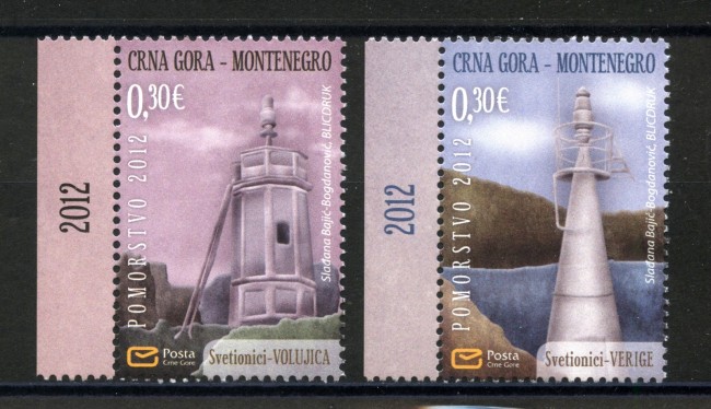 2012 - MONTENEGRO REPUBBLICA - FARI  2v. - NUOVI - LOTTO/34924