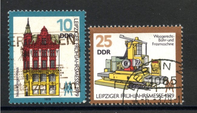 1979 - GERMANIA DDR - FIERA DI LIPSIA 2v.- USATI - LOTTO/36545