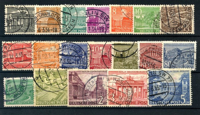 1949 - GERMANIA BERLINO - MONUMENTI DI BERLINO  19v.  - USATI - LOTTO/12559