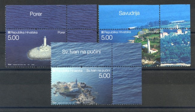 2007 - CROAZIA - FARI 3v. - NUOVI - LOTTO/33042