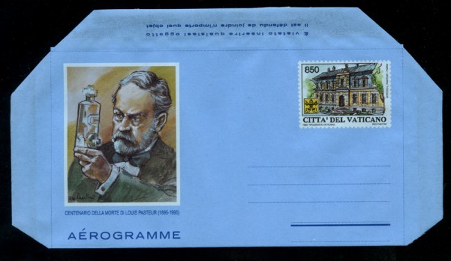 1995 - LOTTO/17115 - VATICANO - LOUIS PASTEUR AEROGRAMMA - NUOVO