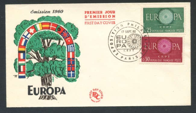 1960 - FRANCIA - LOTTO/20399 - EUROPA BUSTA FDC