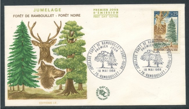 1968 - FRANCIA - GEMELLAGGIO FORESTE - BUSTA FDC - LOTTO/26604