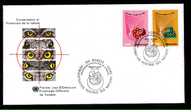 1982 - LBF/3438 - ONU SVIZZERA - PROTEZIONE NATURA - BUSTA FDC
