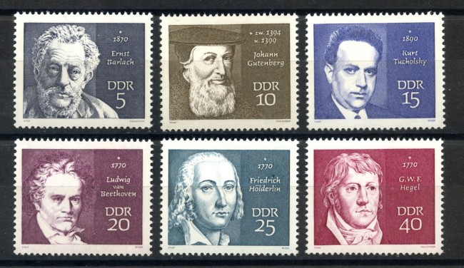 1970 - GERMANIA DDR - PERSONALITA' 6v. - NUOVI - LOTTO/36330
