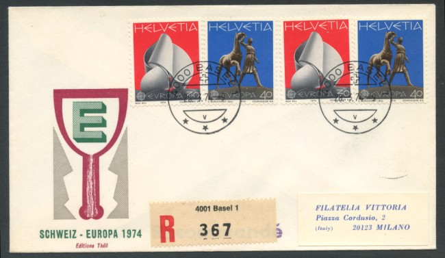 1974 - SVIZZERA - LOTTO/20454 - EUROPA BUSTA FDC
