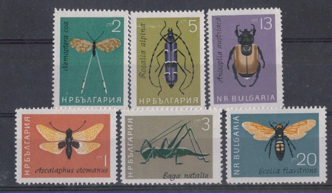 1964 - LOTTO/5177 - BULGARIA - INSETTI 6v.