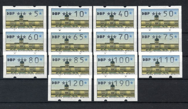 1987 - GERMANIA BERLINO - LOTTO/48266 - FRANCOBOLLI PER DISTRIBUTORI 14v. - NUOVI