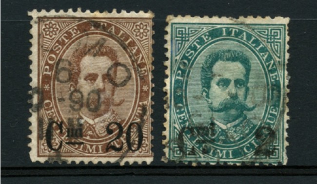 1890 - LOTTO/12052 - REGNO - SOPRASTAMPATI 2 v. - USATI