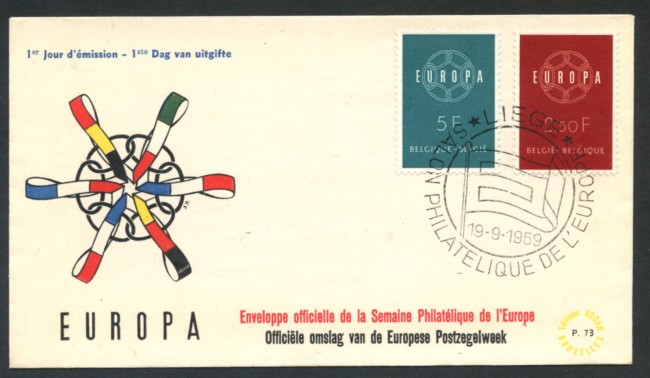 1959 - BELGIO - LOTTO/19843 - EUROPA - BUSTA FDC