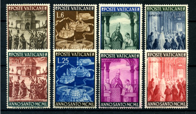 1949 - LOTTO/22033 - VATICANO - ANNO SANTO 8v. - NUOVI