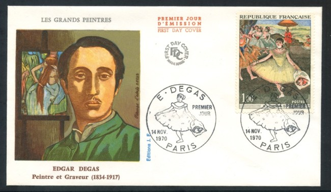 1970 - FRANCIA - OPERE D'ARTE DEGAS - BUSTA FDC - LOTTO/25759 