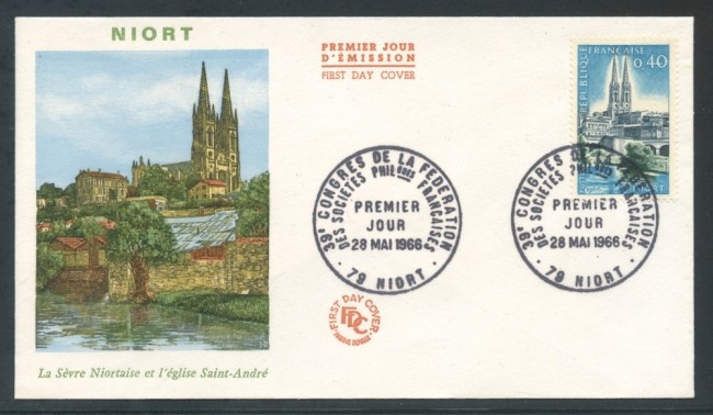 1966 - FRANCIA - CONGRESSO SOCIETA' FILATELICHE - BUSTA FDC - LOTTO/26700