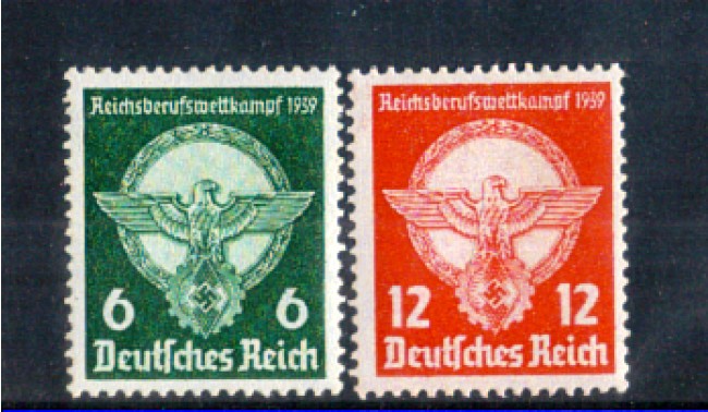 1939 - LOTTO/11168 - GERMANIA REICH - CONCORSO GIOVENTU' OPERAIA  2v. - LING.