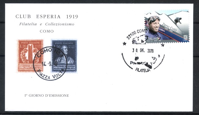 2020 - ITALIA REPUBBLICA - ZENO COLO' - BUSTA FDC - LOTTO/36376