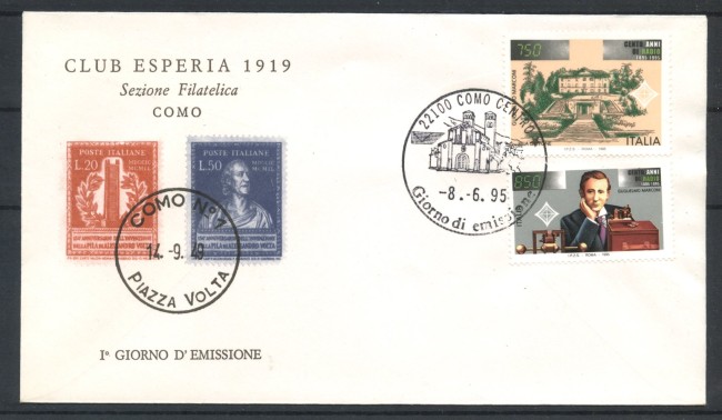 1995 - REPUBBLICA - LOTTO/38870 - CENTENARIO DELLA RADIO - BUSTA FDC