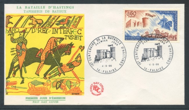 1966 - FRANCIA - BATTAGLIA DI HASTINGS - BUSTA FDC - LOTTO/26641