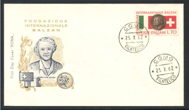 1962 - REPUBBLICA - FONDAZIONE BALZAN - BUSTA FDC - LOTTO/28554