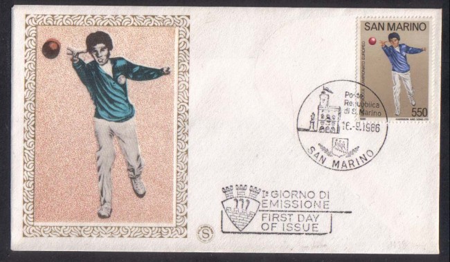 1986 - FDC/2176 CAMPIONATO BOCCE