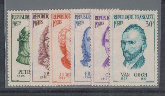 1956 - LOTTO/4522 - FRANCIA - UOMINI ILLUSTRI 6v.