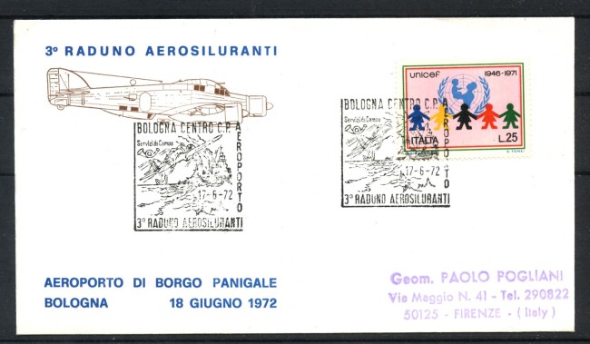 1972 - ITALIA - LOTTO/41636 - 3° RADUNO AUTOSILURANTI BUSTA