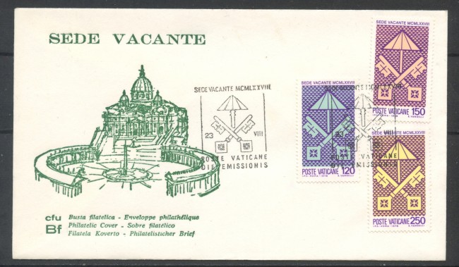 1978 - VATICANO - SEDE VACANTE - BUSTA FDC  - LOTTO/31756
