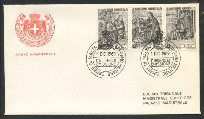 1969 - SOVRANO MILITARE DI MALTA - NATALE -  BUSTA FDC - LOTTO/30397