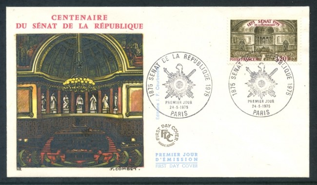 1975 - FRANCIA - CENTENARIO DEL SENATO - BUSTA FDC - LOTTO/26477