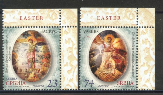 2019 - SERBIA REPUBBLICA - PASQUA 2v. - NUOVI - LOTTO/35382