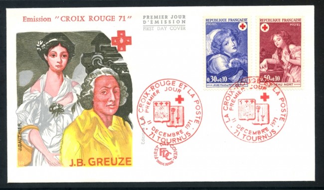1971 - FRANCIA - PRO CROCE ROSSA - BUSTA FDC - LOTTO/25766