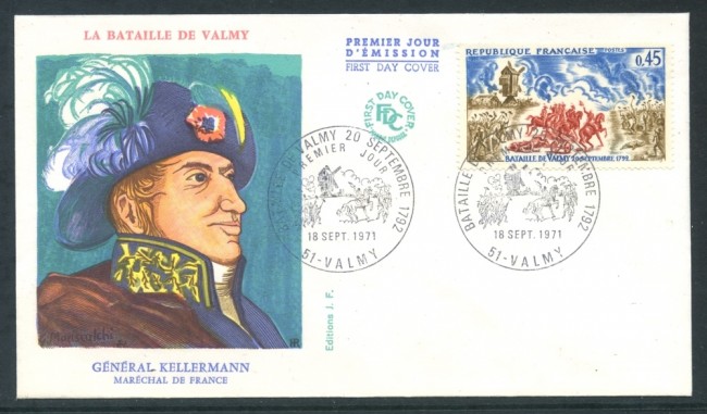 1971 - FRANCIA - BATTAGLIA DI VALMY - BUSTA FDC - LOTTO/26549