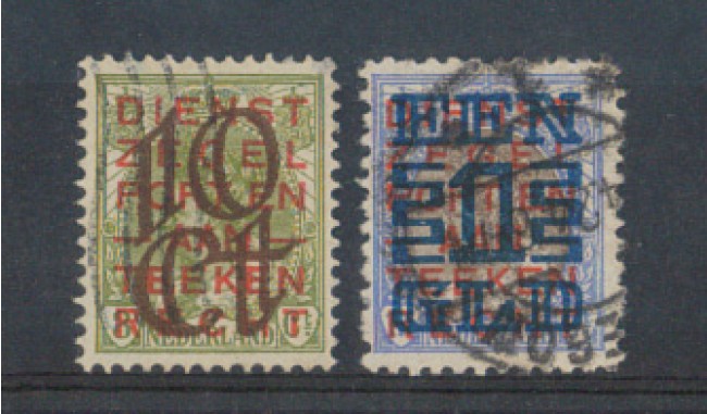 1923 - LOTTO/8641 - OLANDA - SOPRASTAMPATI 2v. - USATI