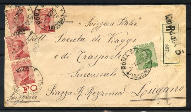 1925 - REGNO - LOTTO/42208 - RACCOMANDATA DA ROMA PER LA SVIZZERA 