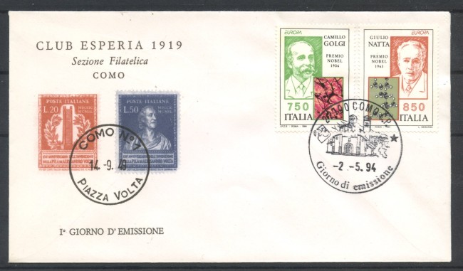 1994 - REPUBBLICA - LOTTO/38978 - EUROPA 2v. - BUSTA FDC