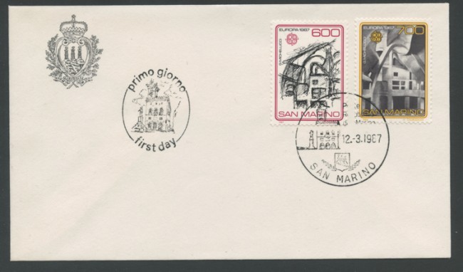 1987 - LOTTO/15317 - SAN MARINO - EUROPA ARCHITETTURA - BUSTA FDC
