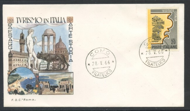 1966 - REPUBBLICA - PROPAGANDA TURISTICA - BUSTA FDC - LOTTO/28623