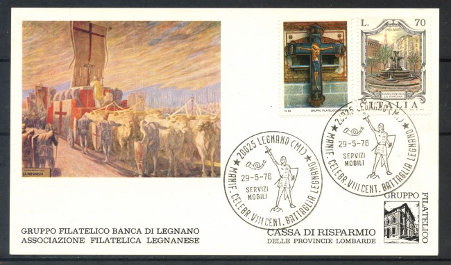 1976 - REPUBBLICA - LEGNANO (MI) - VIII° CENTENARIO BATTAGLIA DI LEGNANO - CARTOLINA - LOTTO/30565