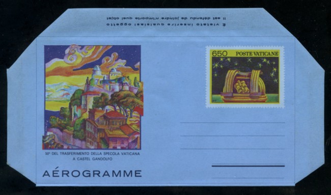 1986 - LOTTO/17114 - VATICANO - SPECOLA VATICANA AEROGRAMMA - NUOVO