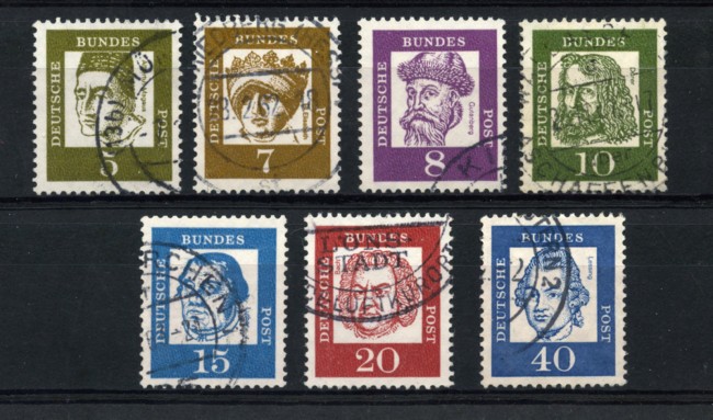1961 - LOTTO/18853 - GERMANIA FEDERALE  - CELEBRITA' 7v. - USATI