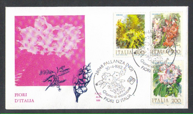 1983 - LOTTO/6788ZA - REPUBBLICA - FIORI 3° SERIE - FDC