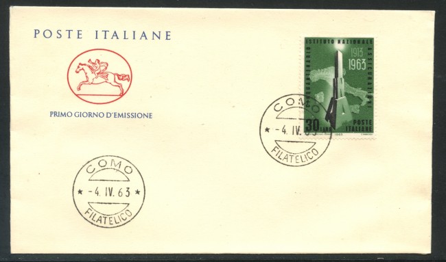 1963 - REPUBBLICA - ISTITUTO ASSICURAZIONI - BUSTA FDC - LOTTO/31930