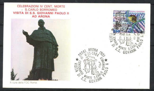 1984 - REPUBBLICA - LOTTO/42817 - VISITA DI S.S.PAPA GIOVANNI PAOLO 2° A  ARONA