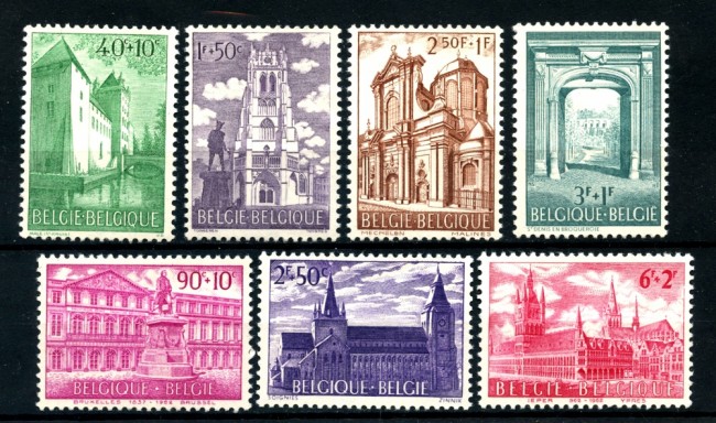 1962  BELGIO - CAPOLAVORI D'ARCHITETTURA 7v. - NUOVI - LOTTO/25044